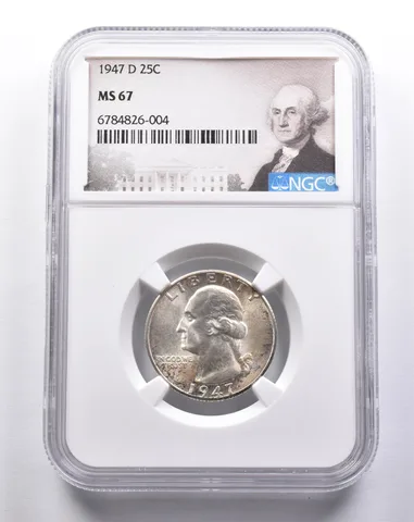 MS67 1947-D Washington Quarter NGC *3329