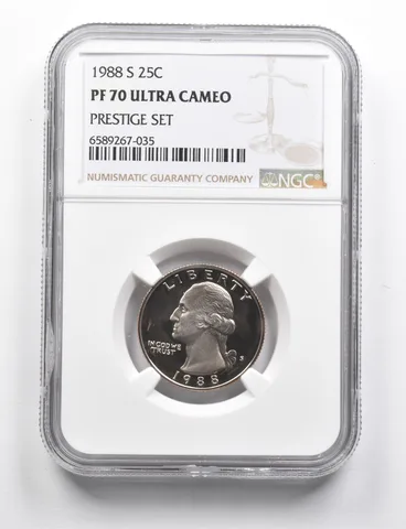 PF70 UCAM 1988-S Washington Quarter Prestige Set NGC *9745