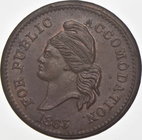 1863 US Copper Civil War Token *7542