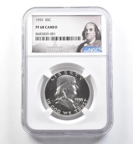 1955 Franklin Half Dollar PF68 CAMEO NGC *6045