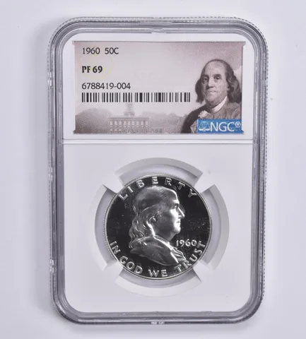 1960 Franklin Half Dollar PF69 NGC - White Coin Spot Free PR