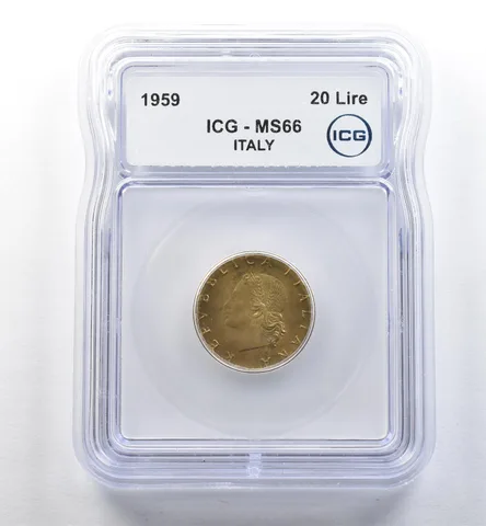 1959 Italy 20 Lire MS66 ICG *2581