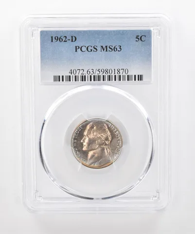 1962-D Jefferson Nickel MS63 PCGS Beautiful Tone *1576