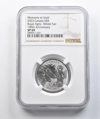 2022 Canada $5 Silver Royal Agricultural Winter Fair 100th Anniv. SP69 NGC *4378