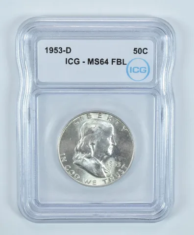 1953-D Franklin Half Dollar MS64 FBL ICG