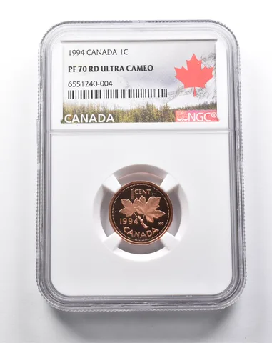 PF70 RD UCAM 1994 Canada 1 Cent Maple Leaf NGC *2814