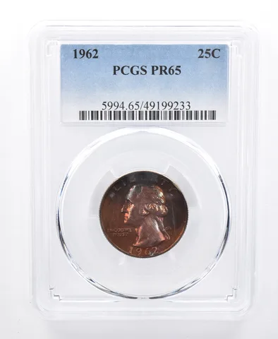 1962 Washington Quarter PR65 PCGS Beautiful Tone *8709