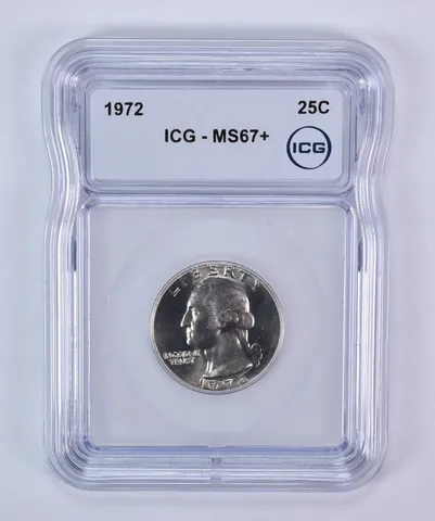 1972 Washington Quarter MS67+ ICG