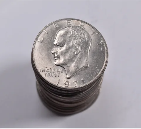 (20) 1971-P BU/Unc Eisenhower Ike Dollar Clad Roll Lot