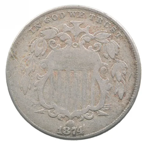 1874 Shield Nickel *4637