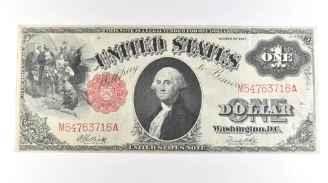 1917 $1 Legal Tender Large Note Red Seal Mule FR#38 *0618