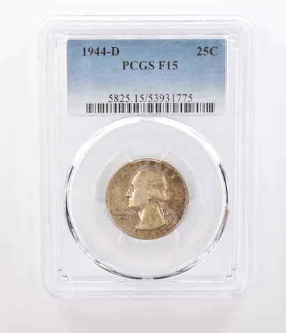 1944-D Washington Quarter F15 PCGS Beautiful Tone *1083