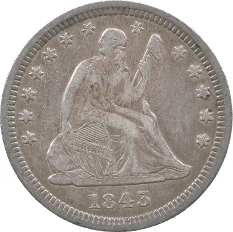 1843 Seated Liberty Quarter *5519