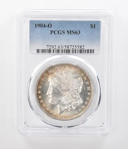 1904-O Morgan Silver Dollar MS63 PCGS Beautiful Tone *1204