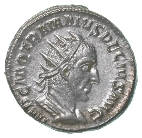 249-250 AD Ancient Roman Antoninianus - Victoria - Trajan Decius a4993