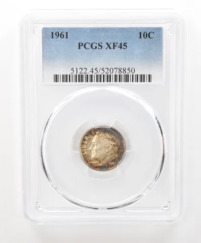 1961 Roosevelt Dime XF45 PCGS Beautiful Tone a6650