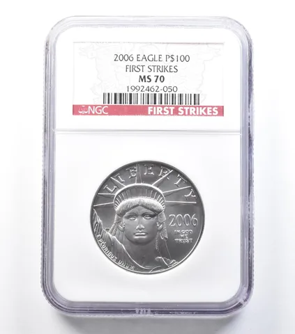 2006 $100 American Platinum Eagle 1 Oz Platinum First Strikes MS70 NGC *1426