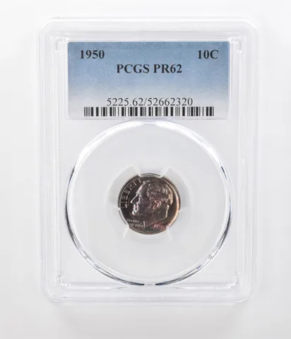 1950 Roosevelt Dime PR62 PCGS Beautiful Tone a1040
