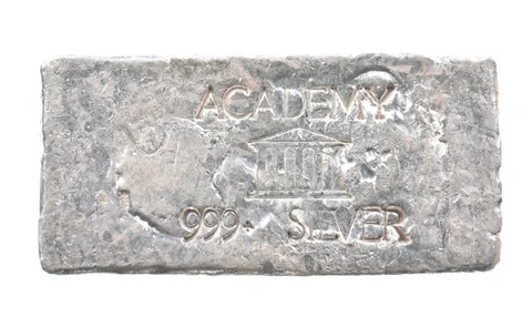 5.1 Troy Oz Silver Bar Academy Vintage Poured Loaf CSRCO Odd a2935
