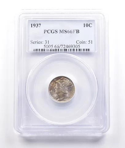 1937 Mercury Dime MS66 FB PCGS *6846