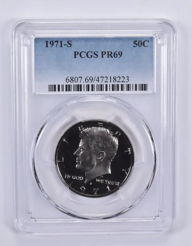 1971-S Kennedy Half Dollar 50c PR69 PCGS Blue Label