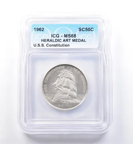 1962 So Called Half Dollar USS Constitution MS68 ICG