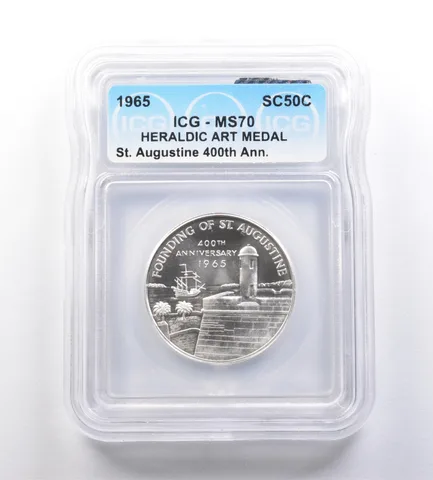 1965 So-Called Half Dollar St Augustine 400th Anniversary MS70 ICG *7197