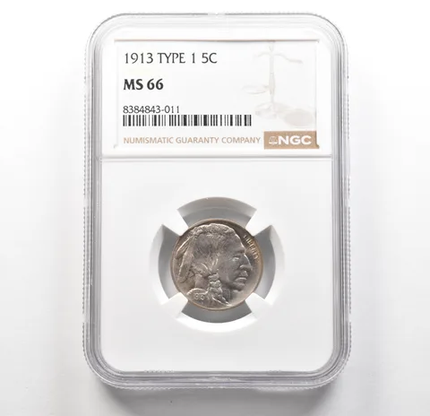 1913 Indian Head Buffalo Nickel Type 1 MS66 NGC a6245