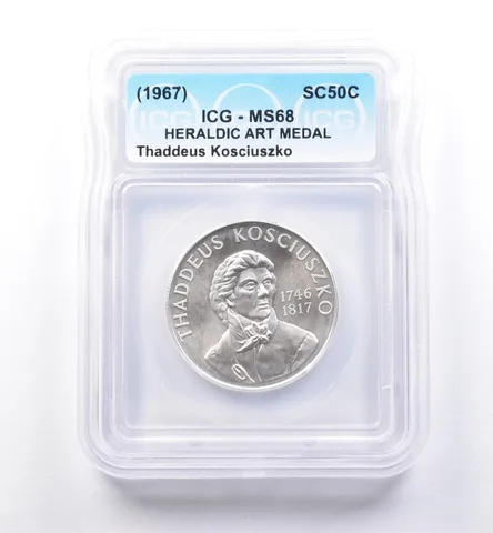 (1967) So Called Half Dollar Thaddeus Kosciuszko MS68 ICG *8493