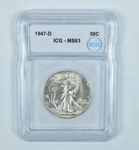 1947-D Walking Liberty Half Dollar MS63 ICG