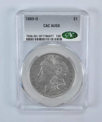 1889-O Morgan Silver Dollar AU50 CAC CACg a5725