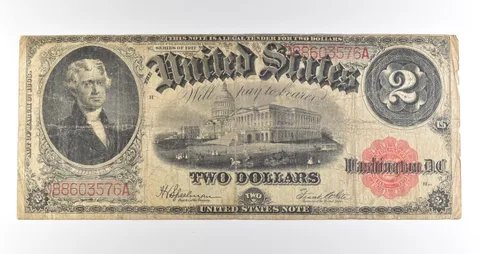 1917 $2 Legal Tender Large Note Red Seal *4564