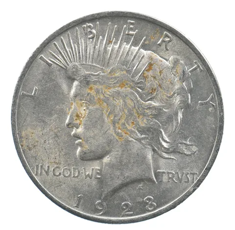 Early - 1923 Peace Silver Dollar - 90% US Coin *455