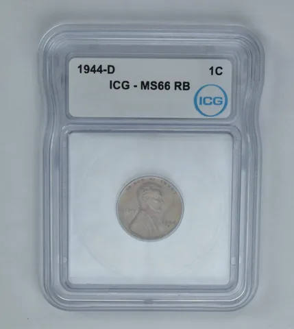 1944-D Lincoln Wheat Cent MS66 RB ICG Beautiful Tone a0997