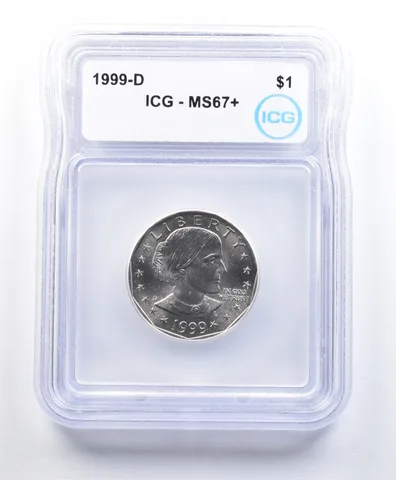 1999-D Susan B Anthony $1 MS67+ ICG a0931