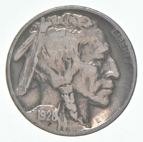 1928-D Indian Head Buffalo Nickel Average Circ