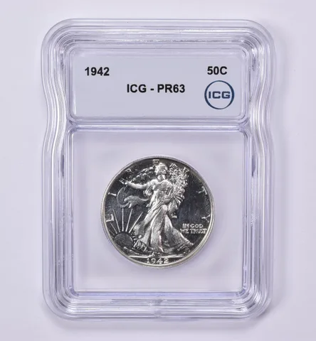 1942 Walking Liberty Half Dollar PR63 ICG *0515