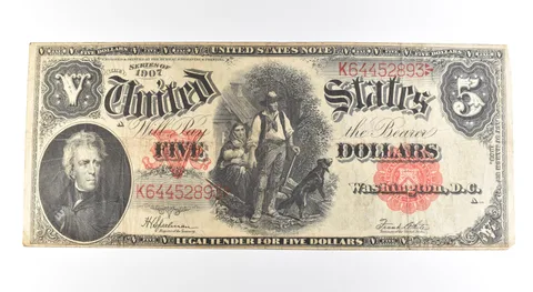 1907 $5 Legal Tender Large Note Red Seal *2687