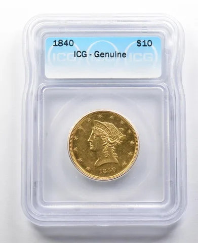 1840 $10 Liberty Head Gold Eagle ICG *2089