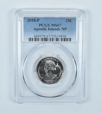 2018-P Washington Quarter ATB Apostle Islands MS67 PCGS