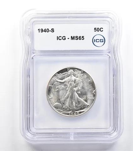 1940-S Walking Liberty Half Dollar MS65 ICG *9339