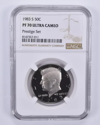 1983-S Kennedy Half Dollar Prestige Set PF70 UCAM NGC Brown Label