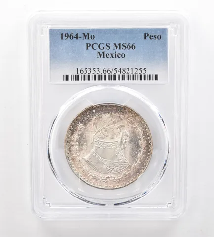 1964 Mo Mexico Peso MS66 PCGS Beautiful Tone *7454