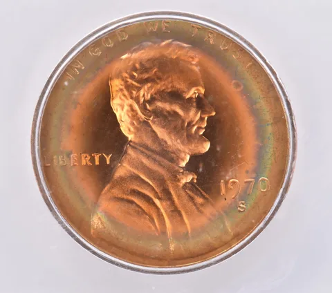 1970-S Lincoln Memorial Cent Large Date PR69 DCAM ICG Beautiful Tone *2575
