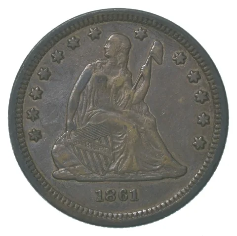 1861 Seated Liberty Quarter *6368