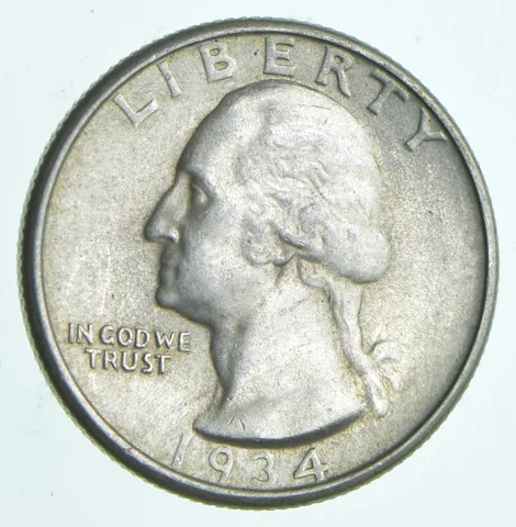 1934 Washington Quarter a8877
