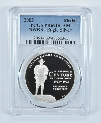 2003 Wildlife Refuge Silver Medal Eagle PR69 DCAM PCGS