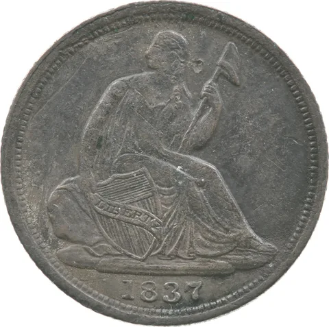1837 Seated Liberty Half Dime a2796