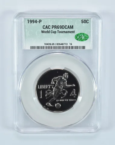 1994-P World Cup Soccer Commemorative Half Dollar PR69 DCAM CAC CACg