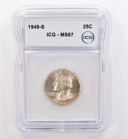 1948-S Washington Quarter MS67 ICG Beautiful Tone *9473
